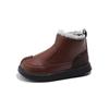 Kids Princess Boots with Sweet Lace Girls Short Leather Boots Non-slip Children Ankle Boots Elegant 2024 Autumn Winter New