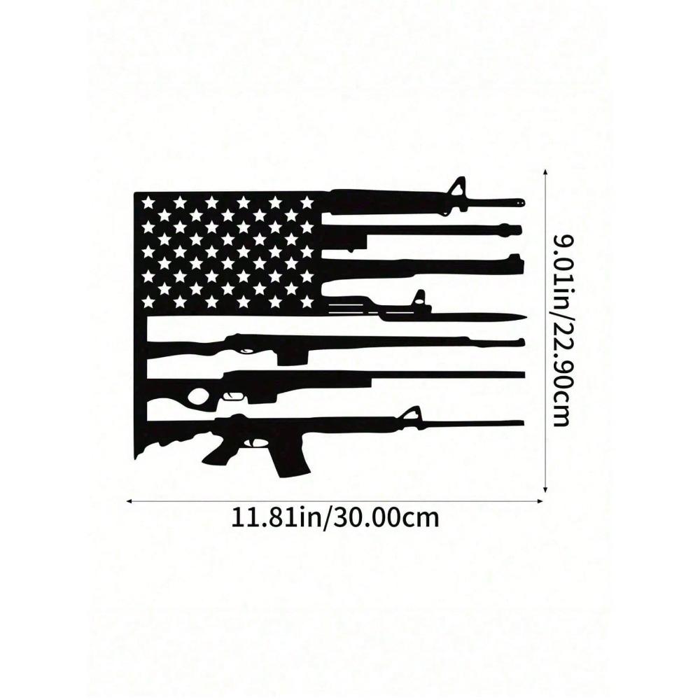 

Gun Metal American Flag Wall Art Custom Name Sign for Gun Lovers Patriotic Home Decor Rustic Metal Wall Hanging Man Cave Gift TY6441 різнокольоровий