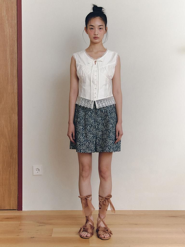 GANISONG Tom Sawyer Floral Shorts_Blue