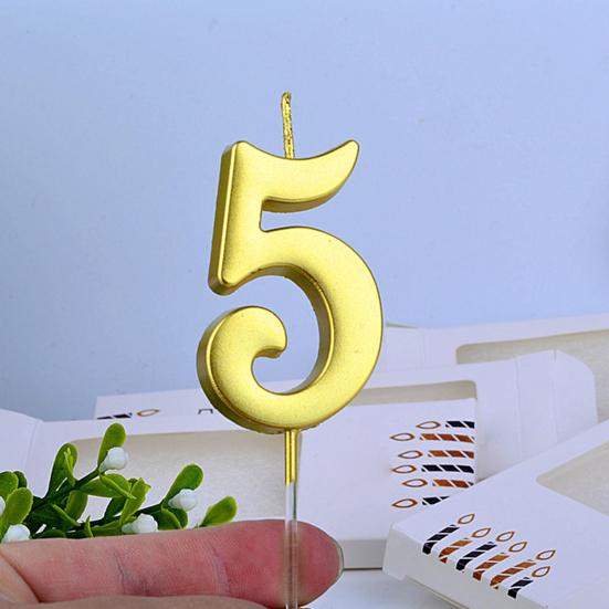 1 Stück Geburtstagskerze Lebendige Farbe Realistisch Aussehend Bienenwachs 3D-Effekt Cupcake-Kerzen für Zuhause