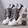 2025 autumn new men's shoes trend cartoon graffiti cloth shoes Korean version casual single shoes youth versatile board shoes