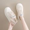 Little White Shoes Women's Breathable Mesh 2025 New Popular Summer Thin Biscuit Shoes Lace Mesh Shoes Thick Baseplate Shoes