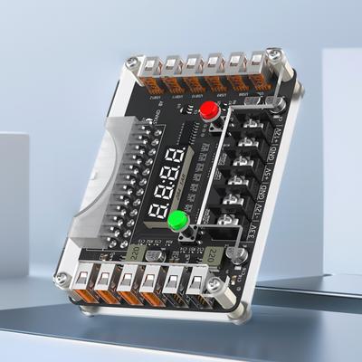 12-Port USB 3A 3.3V 5V 12V -12V Output Voltage ATX Power Breakout Board with Acrylic Case Kit ATX Power Supply Breakout Board