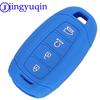 Jingyuqin Remote Key Car Case Cover For Hyundai I30 I35 I40 Kona Azera Elantra Solaris Grandeur Ig Accent Santa Fe 2018 2019