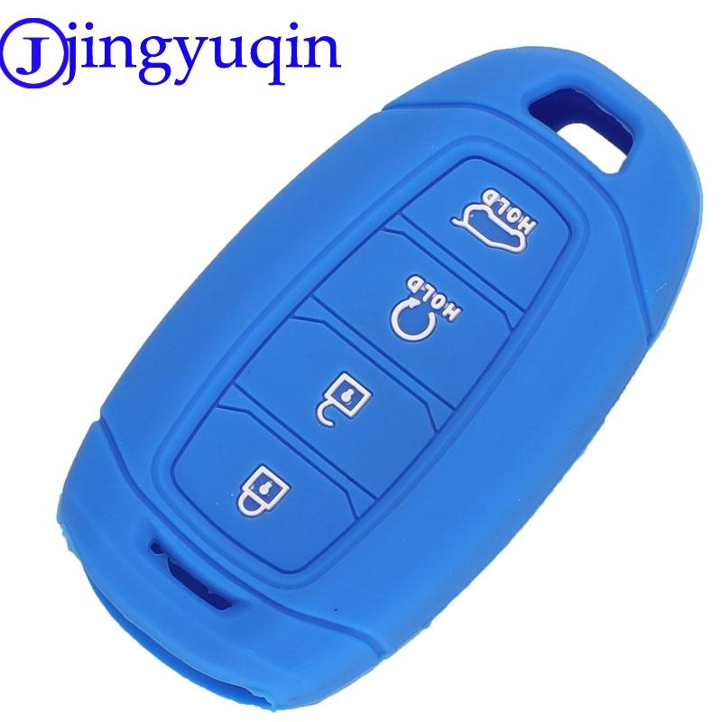 Jingyuqin Remote Key Car Case Cover For Hyundai I30 I35 I40 Kona Azera Elantra Solaris Grandeur Ig Accent Santa Fe 2018 2019