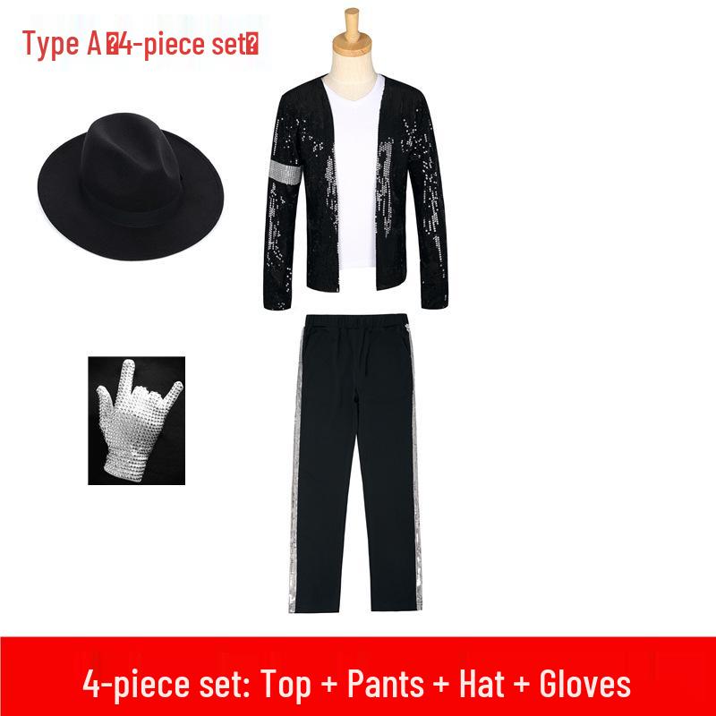 Michael Jackson Billy Jean Dance Costume Set for Kids & Adults