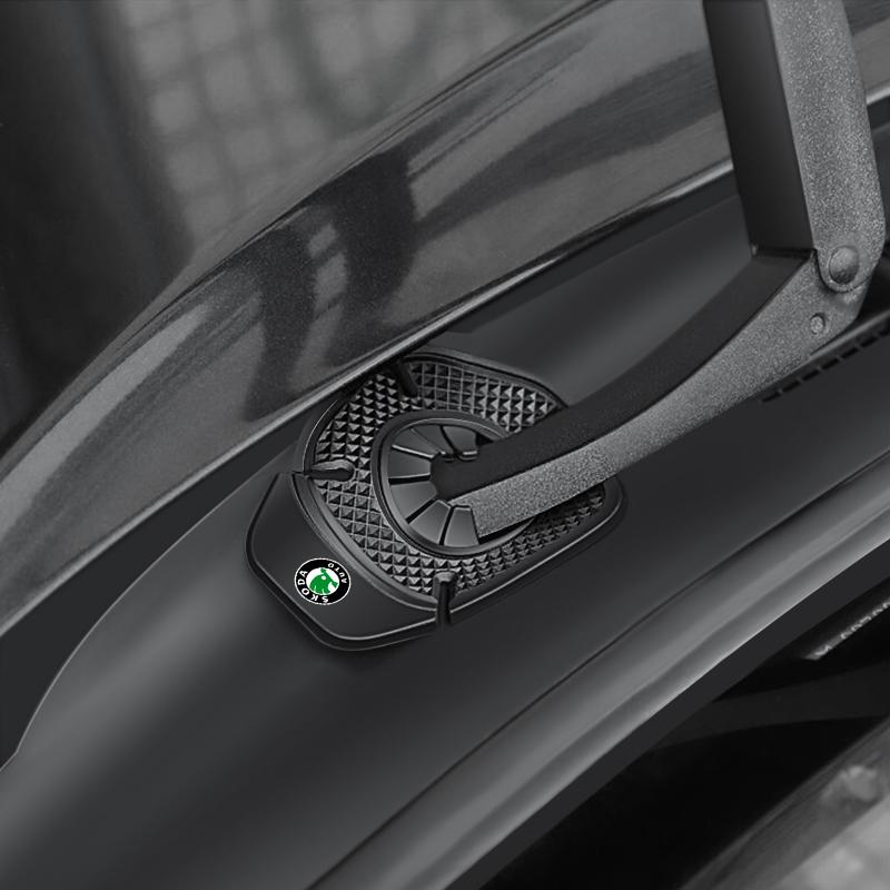 1/2Pcs Car Wiper Hole Protective Covers Debris Leaves Dustproof Sleeve For Skoda Octavia KAMIQ KODIAQ SUPERB RAPID KAROQ FABIA