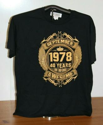 SEPTEMBER 1978 T-Shirt XL, Schwarz