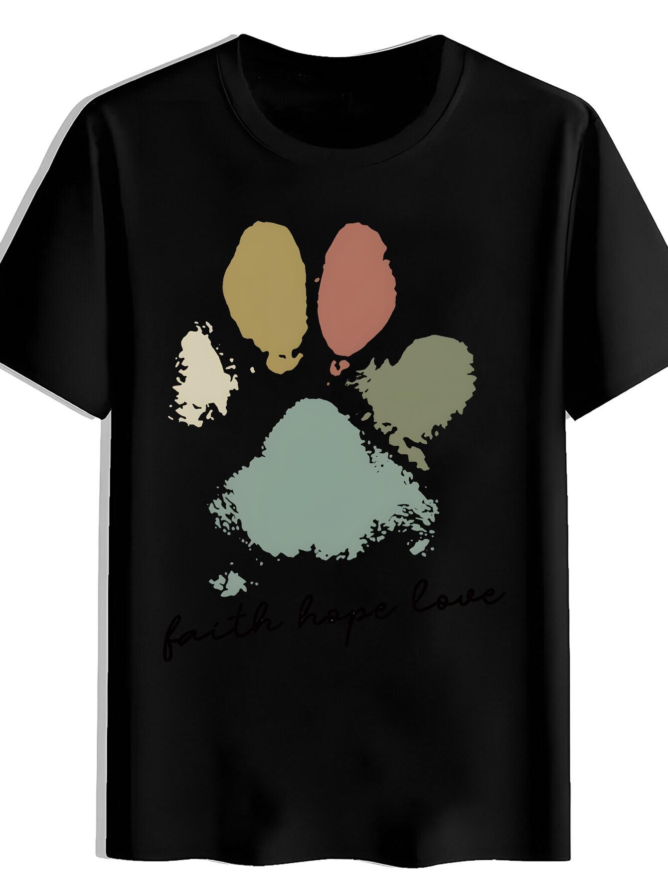 T-shirt Color Block Letter Print XXL