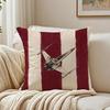 Star Plane Fighter Beige Linen Cushion Cover Organic Short Plush Cushion Covers Machine Washable Wrinkle-Resistant Soft Durable