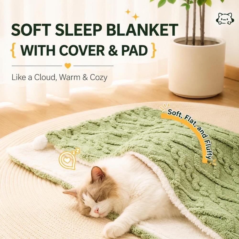 Soft Warm Plush Dog Cat Blanket Double Layer Thicken Plush Pet Blanket for Relaxing