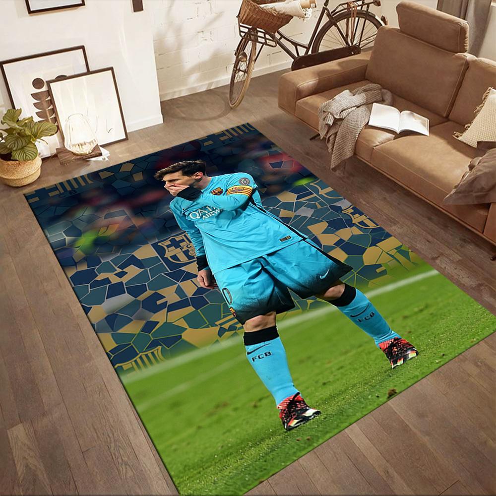 Messi 400 Area Rug Design for Playrooms Bedrooms Foyer Entryway Anti-slip Rug Anime Office Decor Spiritual Gift