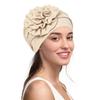 Seitenblumen-Design Damen-Kopftuch Weiches, dehnbares Chemo-Kopfbedeckung Gemütliche Turbanmütze Tägliches Tragen