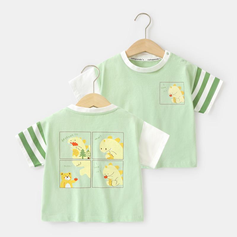 Baby Clothes Casual Short-sleeved T-shirts Summer Clothes Boys Girls Baby Children Children Summer Half-sleeved Tops
