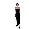 Birthday Party Dress Sexy Dress Neck Halter Bow Tube Top Skirt Black Waist Hip Skirt