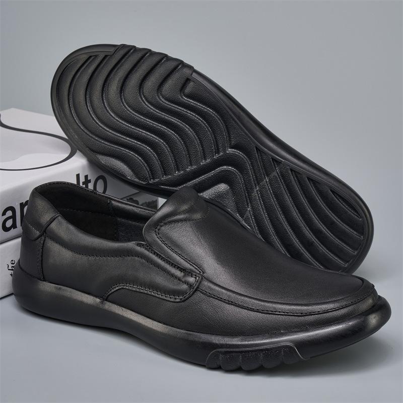 

Мужская обувь из коровьей кожи высшего слоя, повседневная и универсальная, кожаная обувь на одну ногу, мужская кожаная обувь на мягкой подошве и с мягким верхом 44