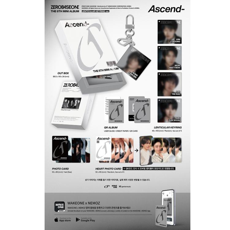 ZEROBASEONE (ZB1) [Ascend-] 6th Mini Album (LENTICULAR KEYRING Ver.)