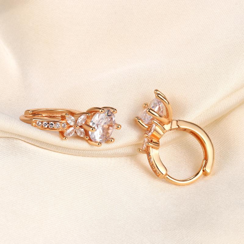 Flash Diamond Bow Ear Buckle Unique Design Earrings Earrings Stud Earrings Versatile