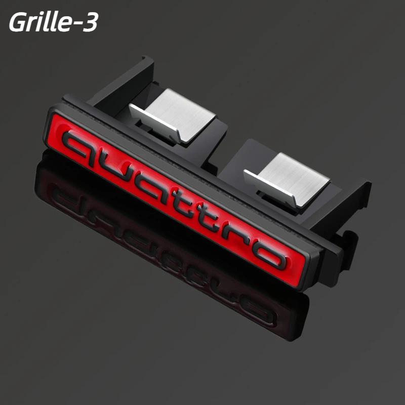 1PCS ABS QUATTRO Badge Car Front Grille Rear Trunk Emblem Auto Accessories