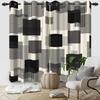 Light Blocking Abstract Geometric Curtains Minimalist Design Bedroom Living Room Window Decoration Hotel Home Drapes Curtain Set Of 2 Modern Made