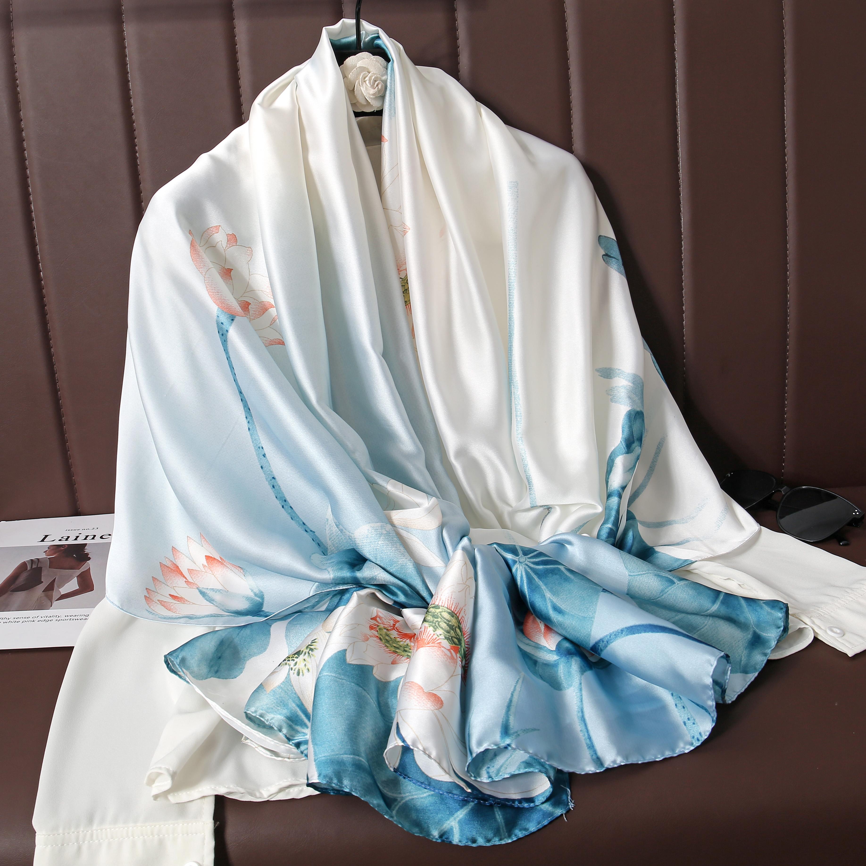 

180*90cm Camellia fashion Luxury Brand Scarf Women Shawl Wrap Spring muffler Hijab Bufanda Foulard Female Bandana Beach Stoles бежевий