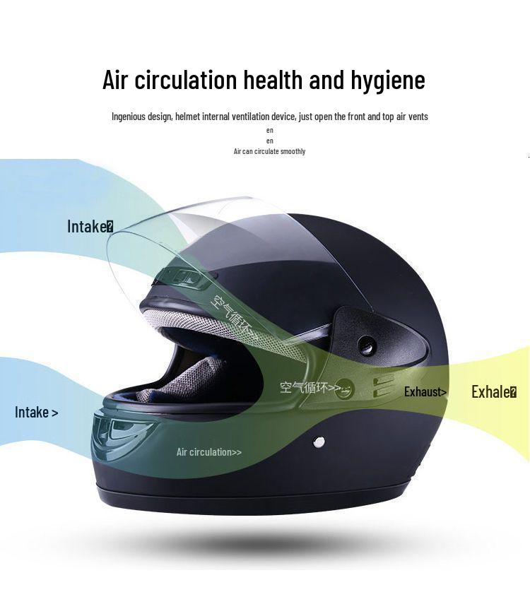 Men's Winter Full-Face Motorcycle Helmet, Warm Unisex, Anti-fog, All-Season, Universal Fit.
