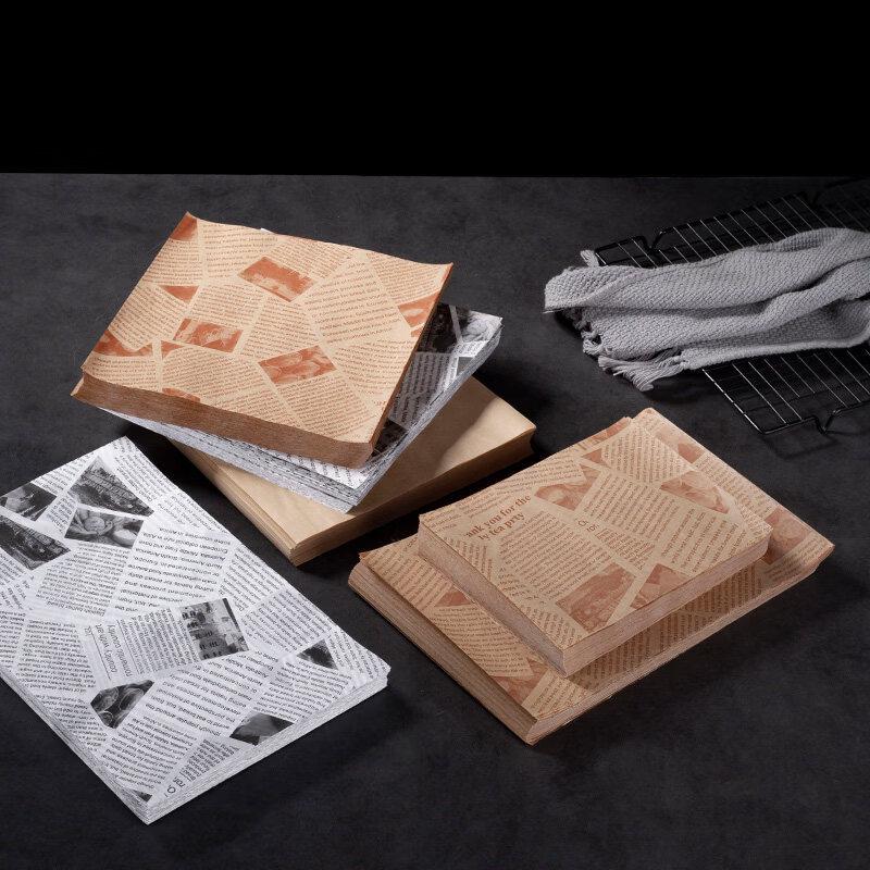 ZISIZ English Oil-Proof BBQ Paper Mat