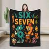 Meme Six Seven Halloween Flannel Blanket Autumn Warm Soft Throw Blanket for Kids Couch Chair Bedspread Sofa Bed Cover