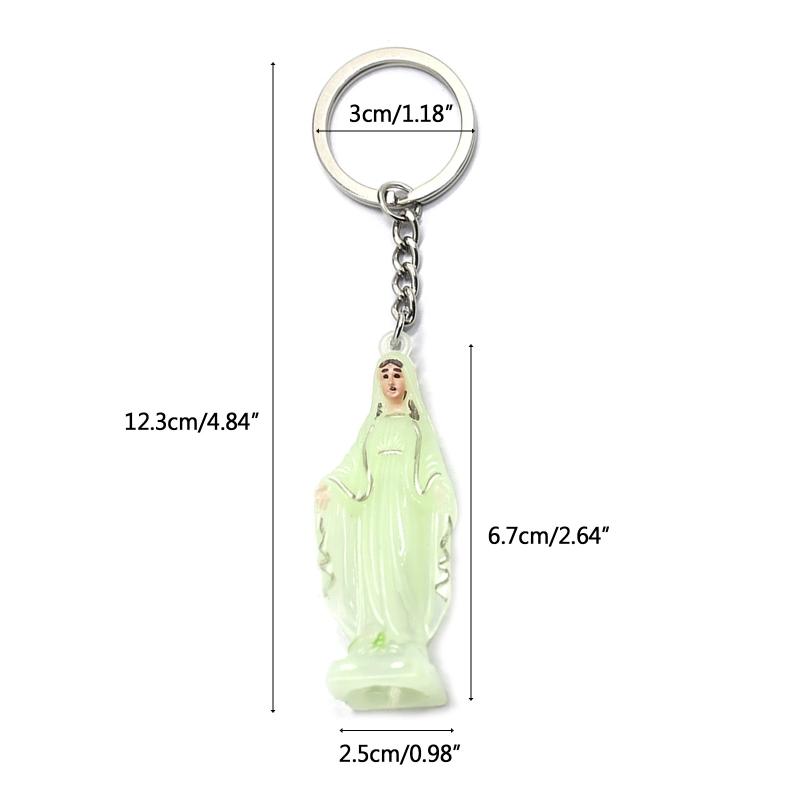 Meaningful Catholic Keychain Glow In the Dark Pendant Suitable for Key,Handbag,