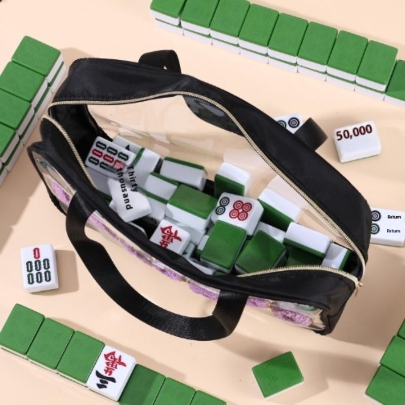 Borsa Impermeabile per Piastrelle da Mahjong Porta Piastrelle da Mahjong Grande Organizzatore Portatile Custodia per Studio Aziendale Casa Viaggio Adulti Adolescenti
