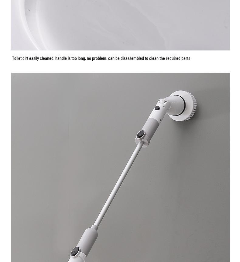 Electric Long-Handled Multi-Functional Cleaning Brush for Windows and Tiles