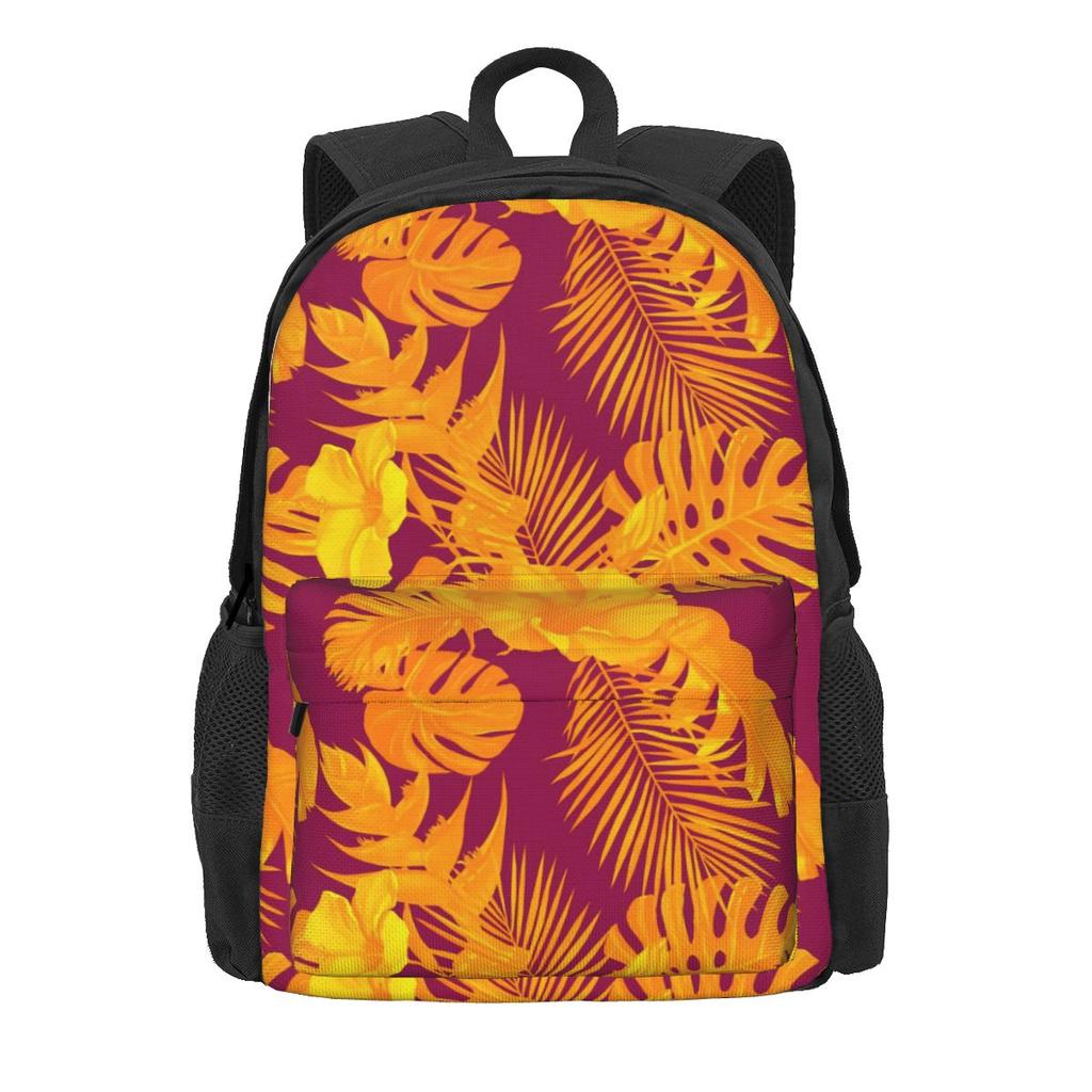 Tropical Palm Leaf Backpack Jungle Print Outdoor Backpacks Youth Fun School Bags High Quality Big Rucksack