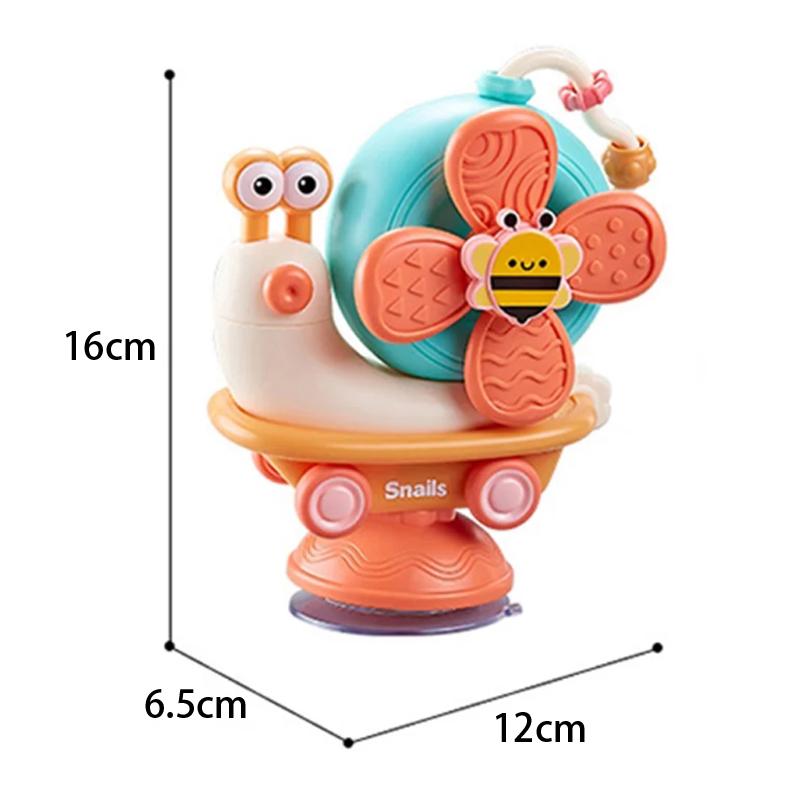 

Suction Cup Snail Spinner Windmill Toys Car For Boys Girls Sensory Fine Motor Infant Travel Toys Montessori For Baby Newborn Gif оранжевый