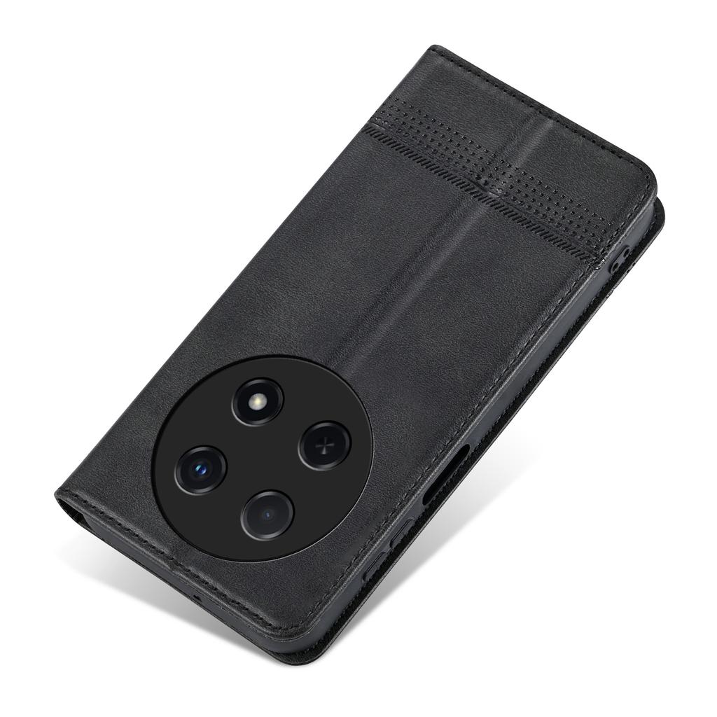 AZNS For Huawei Nova 12i 4G/Enjoy 70 Pro Case Leather Cowhide Texture Wallet Phone Cover