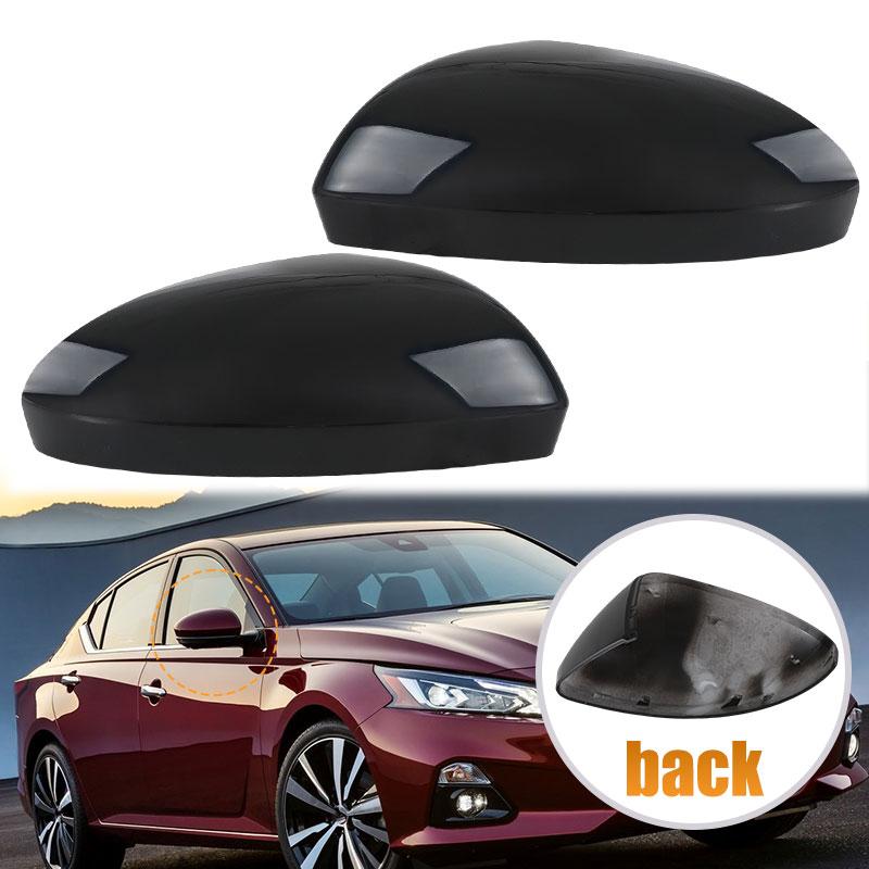 Glossy Black Left Right Exterior Rearview Mirror Cover Cap For Nissan Altima      2024 Door Wing Mirror Cap