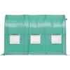 Walk-in Tunnel Greenhouse, 10 x 7 x 7 ft Portable Plant Hot House w/ Galvanized Steel Hoops, 1 Top Beam, Diagonal Poles, Zippered Door & 6 Roll-up