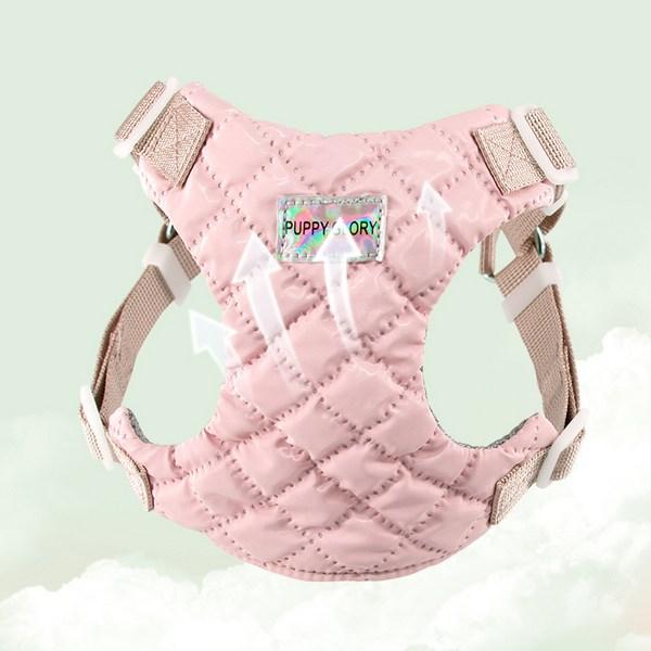 Pastel Pet Color Quilted Harness, Pink