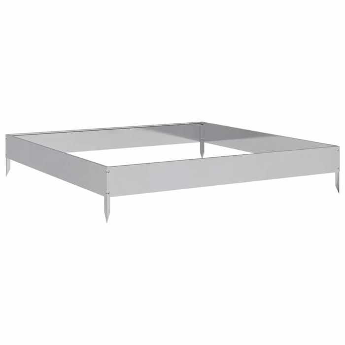 VidaXL Lit surélevé de jardin 100x100x18,5 cm acier inoxydable 851015