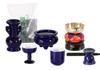 Five-piece Ceramic Buddhist Altar Set In Lapis Lazuli Blue with Bell and Incense Burner Ash Included, Suitable for a Modern Mini Buddhist Altar.