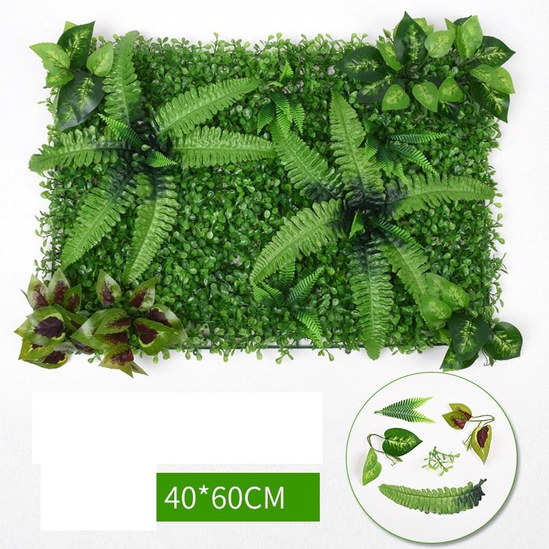 

Lobby Decoration Artificial Wealth Leaves Jungle Green Plants Walls DIY Wedding 40 * 60cm Plastic Simulation Plant Wall