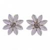 Vintage Glass Daisy Crystal Stud Earrings
