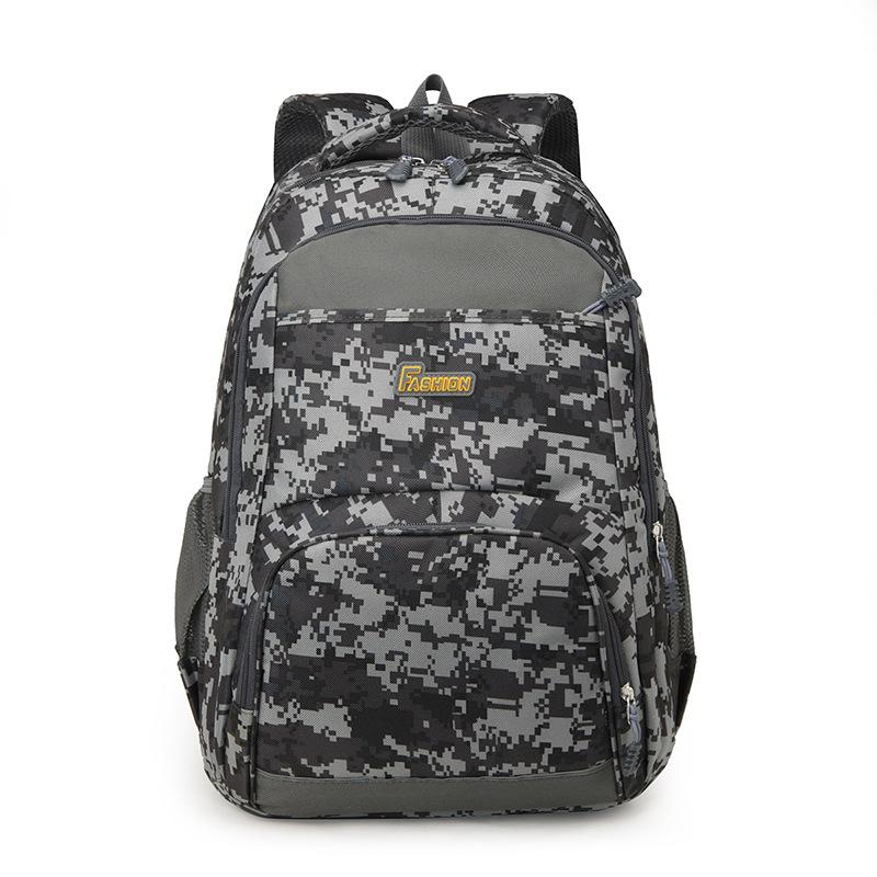 Camouflage Backpack Men's Large Capacity Multifunctional Student School Bag Outdoor Leisure Travel Bag Light Hiking Bag