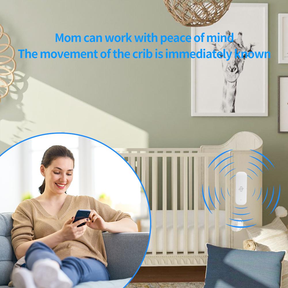 Tuya Smarter Vibrationssensor WiFi-Version Echtzeit-Bewegungsmeldung Automatisierung Wohn-Smart-Life APP-Benachrichtigungen Alarm