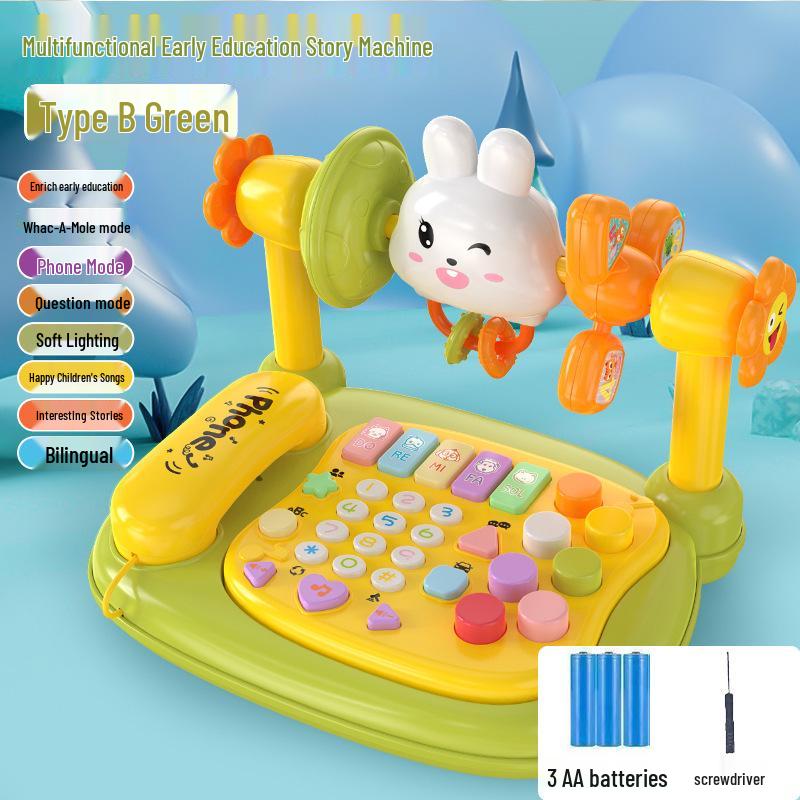 Téléphone et Piano Jouet Multifonctionnels pour Enfants avec Lumières et Musique pour l'Éducation Précoce