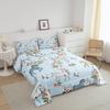 Erosebridal Horse Quilt Twin Size, Farmhouse Western Cowboy Cowgirls Duvet Insert for Kids Boys Girls Teens, Cartoon Kawaii Horse Bedding Se