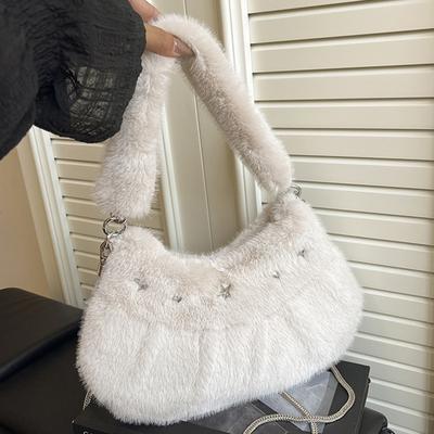 Herbst neue schöne Trend Nischen Plüschtasche hoher Wert Mode Retro Schulter Achseltasche Damen