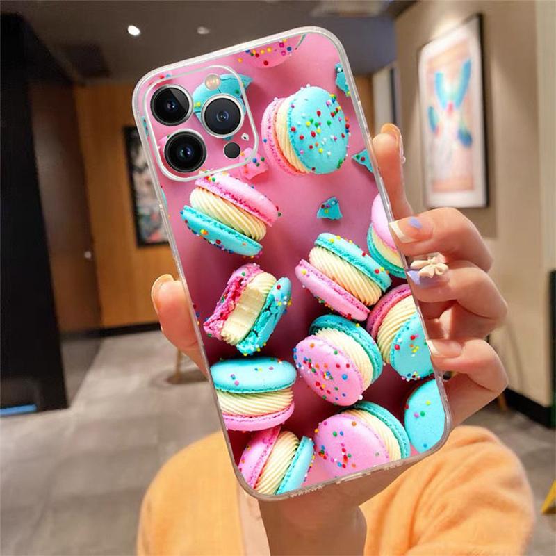 Phone Case For Iphone 17ProMax Air 16 15 14 13 Pro Max 15 16 Pro 15Plus Dessert Ice Cream Macarons Candy