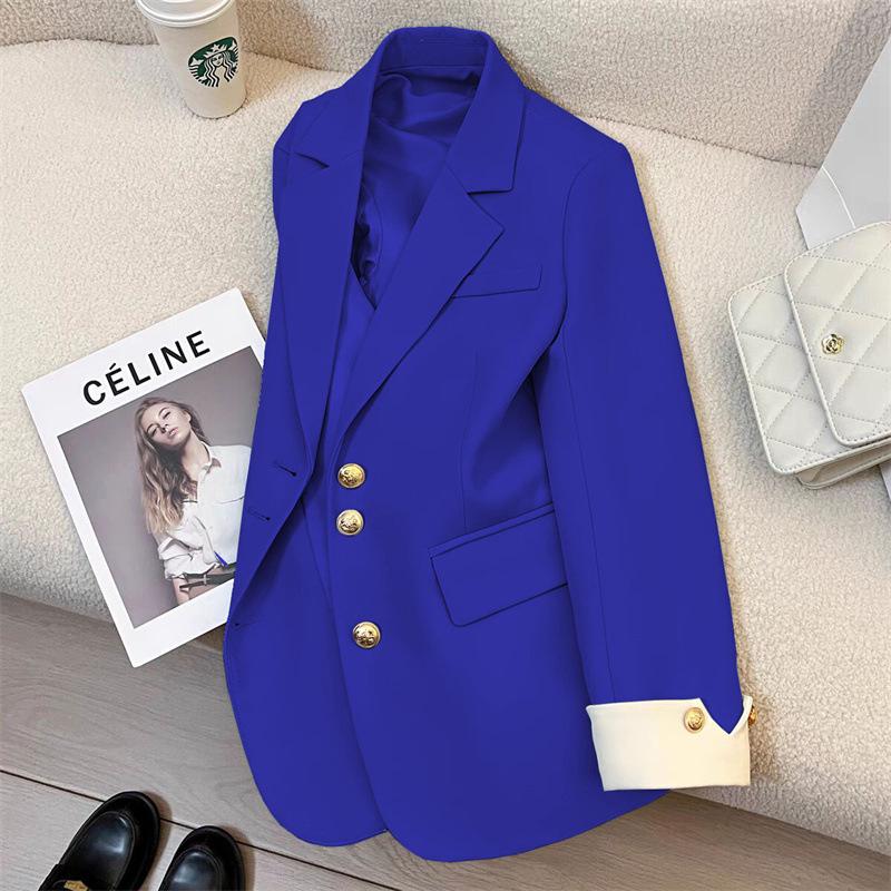 Spring/Autumn 2025 Korean-Style Loose Fashion Suit Jacket - Versatile Casual High-End Design