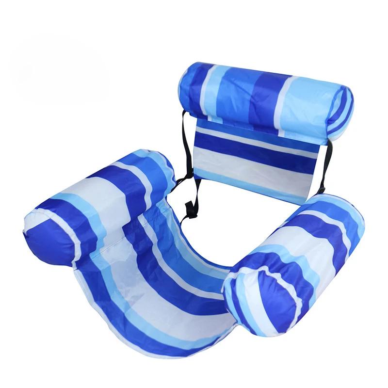 Summer Adult Inflatable Floating Water Hammock Lounger Portable Foldable Recliner Float Chair Lightweight Accessory For Swimming