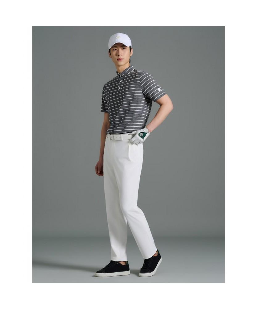 BEANPOLE GOLF Men'S Striped Short Sleeve T-Shirt - Gray